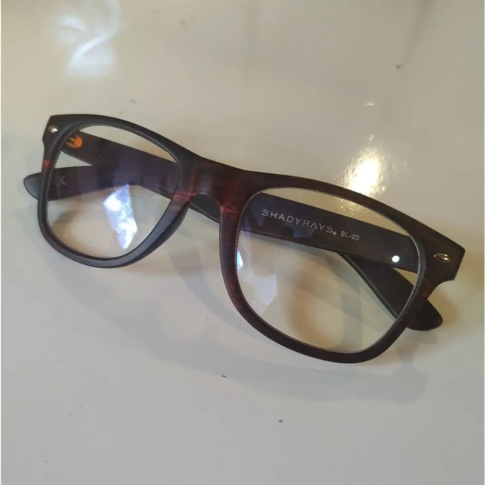 SHADYRAYS Classic Timber in Deep Timber Wood Grain Blue Light Glasses